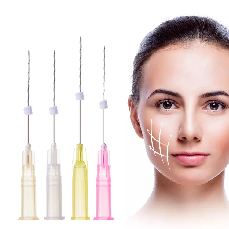 Medical PLLA Mono Screw Thread EO Sterilized Facial Neck Anti-aging Treatment
