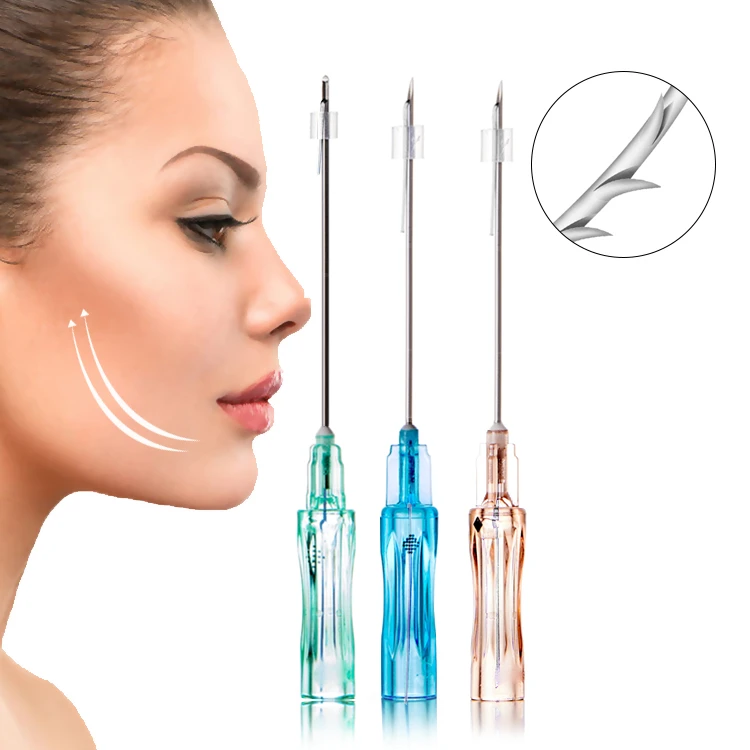 PLLA COG 3D Thread Strong Facial Suspension Lifting Barbed Thread For Clinic V-line Face Shaping