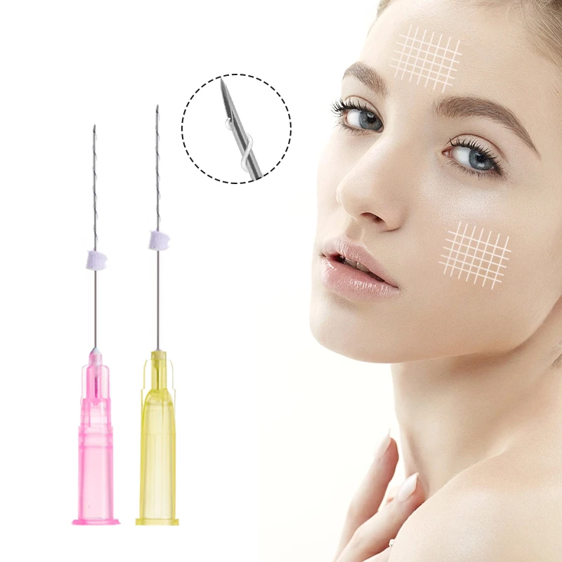 Medical PLLA Mono Screw Thread EO Sterilized Facial Neck Anti-aging Treatment