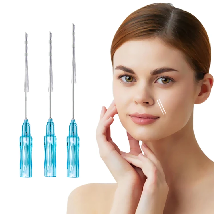 Medical EO Sterilized PLLA Multi Thread Face Neck Skin Rejuvenation & Volume Restoration