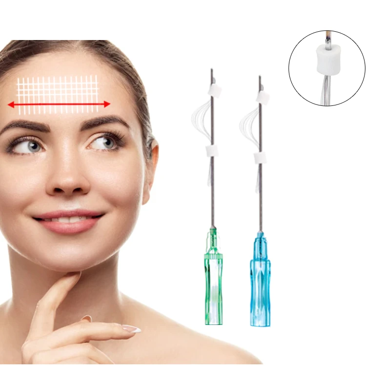 Medical EO Sterilized PLLA Multi Thread Face Neck Skin Rejuvenation & Volume Restoration