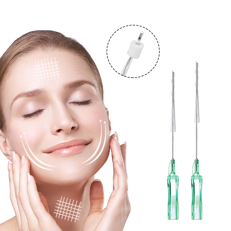 Medical EO Sterilized PLLA Multi Thread Face Neck Skin Rejuvenation & Volume Restoration