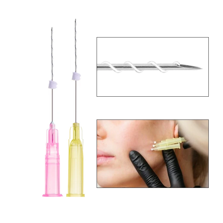 Medical PLLA Mono Screw Thread EO Sterilized Facial Neck Anti-aging Treatment